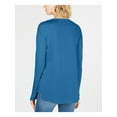 thumbnail image 2 of I.N.C Womens Split Neck Pullover Blouse, Blue, Small, 2 of 2