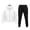 White, variant on Jackets for Men Plus Size Zipper Hooded Sweatshirt+Sweatpants Set Solid Color Long Sleeved Outfit,Coats for Men Black