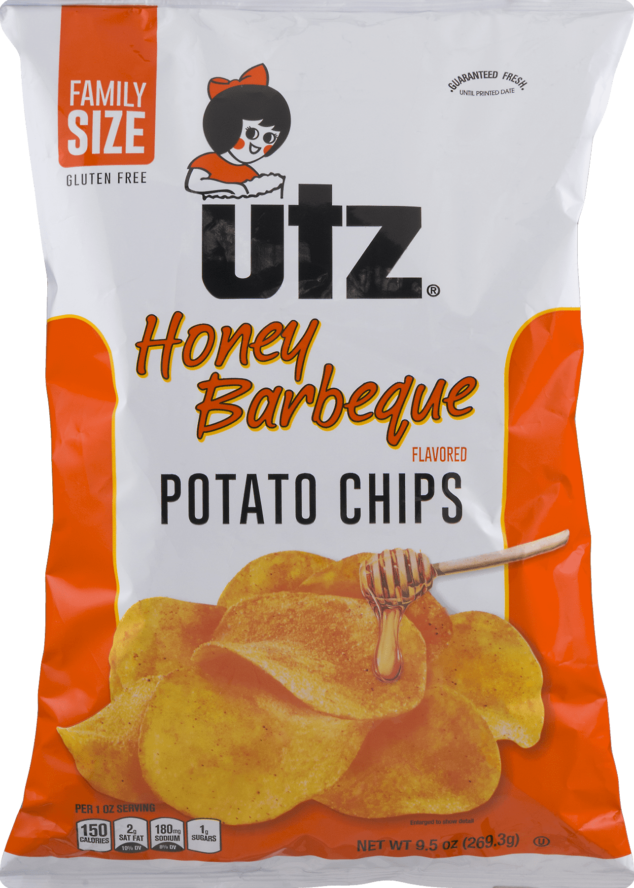 Utz Honey BBQ Potato Chips, 9.5 Oz. - Walmart.com - Walmart.com