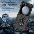 thumbnail image 5 of Flip 5 Case for Z Flip 5 Case, with Stand Shockproof Phone Case for Samsung Galaxy Z Flip 5 Case- Black+Black, 5 of 6
