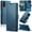 Blue, variant on For Samsung Galaxy A17 Case with Card Holder, Wallet Case for Women Men with RFID Blocking, Durable Leather Kickstand Magnetic Clasp Shockproof Phone Case