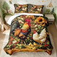 thumbnail image 2 of Erosebridal Rooster Quilt Full for Boys Girls, Sunflower Garden Full Bedspread Sets, 3pcs 1 Coverlet and 2 Pillowcases, 2 of 7