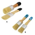 thumbnail image 2 of QualitChoice 2pieces Complete Furniture Paint Brush Set For Wood Projects Paint Brushes For Wood Flat And Round A, 2 of 6