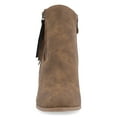 thumbnail image 5 of Journee Womens Vally Inside Zip Stacked Heel Booties, Widths Available, 5 of 10