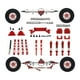 thumbnail image 2 of Kit de bricolaje para eje delantero y trasero, varillas de fijación de eje trasero de repuesto, soportes de metal, actualización robusta para coche RC Rojo, 2 of 8