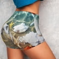 thumbnail image 5 of Yiaed Seashell On The Beach Print Women's Athletic Shorts Running Shorts Sporty Short High Waisted Elastic Workout Shorts for Yoga Gym Running & Sports -Medium, 5 of 8