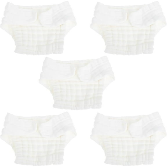 5 PCS Cloth Diapers for Babies, Duslogis 100% Pure Cotton Diapers Newborn Baby, Reusable Baby Cloth Diapers, Dust Cloths, Diapers for Babies 3-10 months.