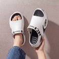 thumbnail image 4 of Rokment Women's Men's Chunky Air Cushion Ortho Walking Slippers with Back Strap Comfortable Non Slip Cloud Pillow Thick Sole Water Sandals Outfoor for Plantar Fasciitis White Size 6-6.5, 4 of 6