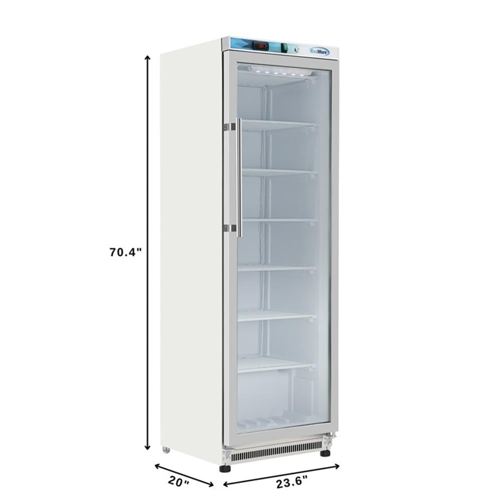 Pemberly Row 12 cu. ft. Freezer with Glass Door in White - Manual Defrost