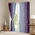 thumbnail image 2 of Erosebridal Purple and Grey Ombre Curtains Aesthetic Geometric Blackout Curtains, Dots and Wave Stripe Curtains & Drapes Watercolor Gradient Bedroom Curtains, Abstract Lines Window Treatments, 2 of 5