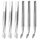 thumbnail image 1 of Juego de 6 pinzas de acero inoxidable para sellos, herramientas para coleccionistas, pinzas multiusos para manualidades en metal., 1 of 7
