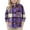 Purple, variant on Eltusu Girls Plaid Shirts, Long Sleeve Casual Lapel Collar Comfy Button-Down Shirts Pink Size 7-8 T
