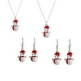 thumbnail image 4 of Gymnture christmas 1 Set Colorful Cartoon Snowman Design Earrings Necklace Set for Christams Gift, 4 of 11