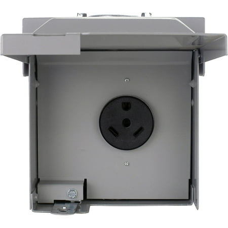 Eaton Corporation RV Utility Power Outlet TT30R Receptacle - 30 Amps - Gray — Indoor & Outdoor Use, NEC-Compliant