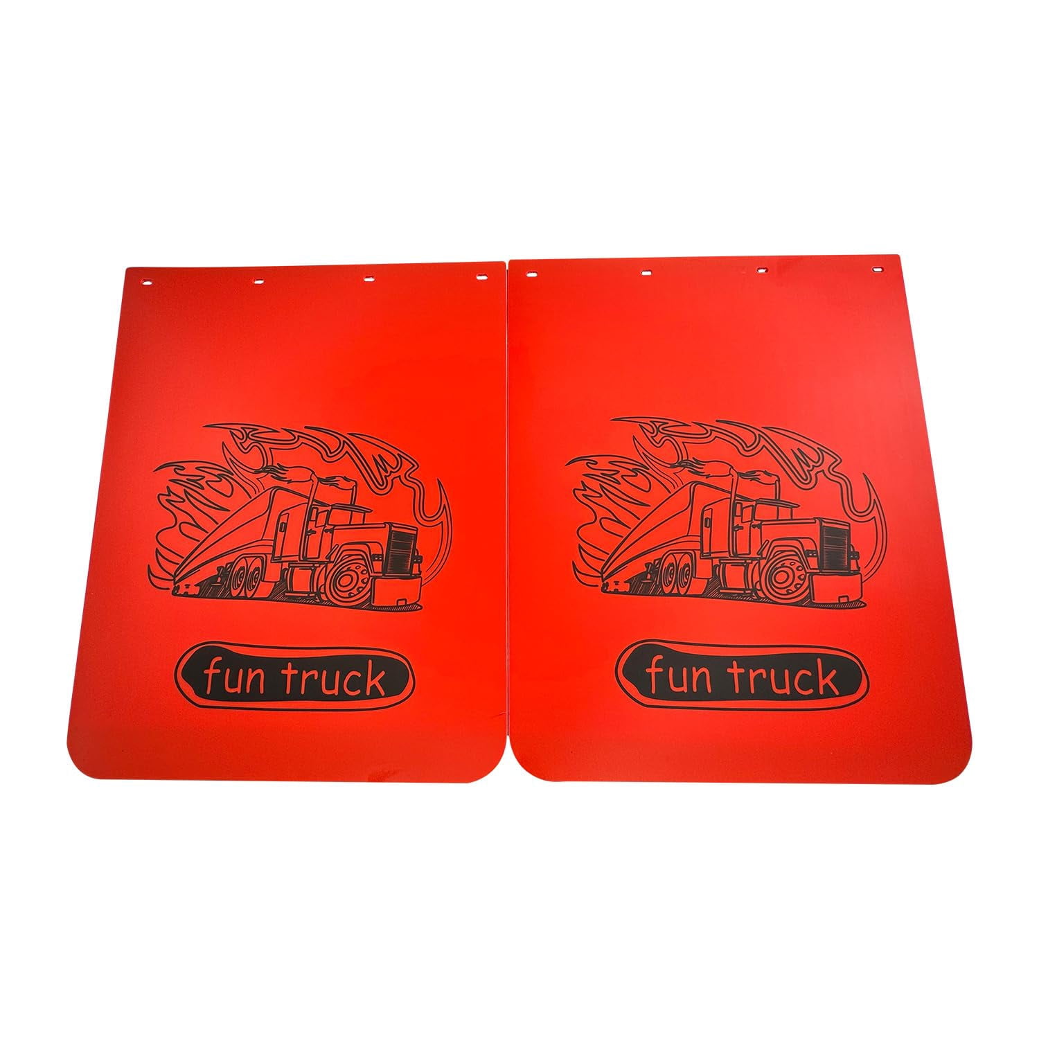 BST BSSP Universal Red Mud Flaps for Semi Trucks, 24 ''X30'' Heavy-Duty Polymer Trailer Truck Mud Guards Splash Flaps Semi Mud Flaps for Freightliner Kenworth Peterbilt International