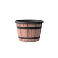 thumbnail image 2 of NWOKYZGH 1Pc Plastic Whiskey Barrel Planters, Plastic Bucket Barrel Garden Planters, Rustic Flower Planters Pots Container for Indoor Outdoor Garden Home Plants, 2 of 6
