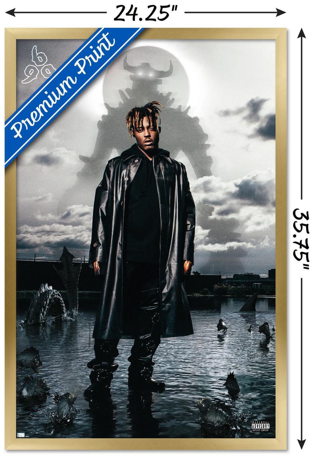 Juice WRLD - Fighting Demons Album Cover Wall Poster, 22.375" x 34"