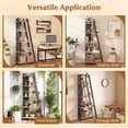 thumbnail image 5 of Giantex 5-Tier Ladder Bookshelf, Floor Standing Bookcase for Living Room, Narrow Display Rack, Gray, 5 of 7