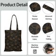 thumbnail image 5 of Watercolor Butterfly Floral Canvas Tote Bag – Romantic Nature-Inspired Reusable Cotton Shopping Bag with Artistic Fantasy Garden & Starry Sky Design for Women, Teens, Aesthetic Gift Lovers, 5 of 7