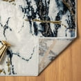 thumbnail image 6 of Luxe Weavers Blue 8x10 Marble Abstract Area Rug Gold, Stain-Resistant Carpet, 6 of 11