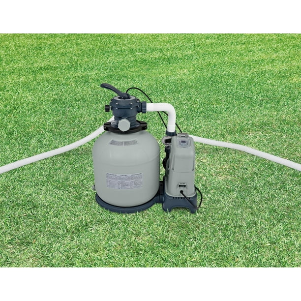 Intex Krystal Clear 2150 GPH Sand Filter Pump & Saltwater System with E.C.O. (Electrocatalytic