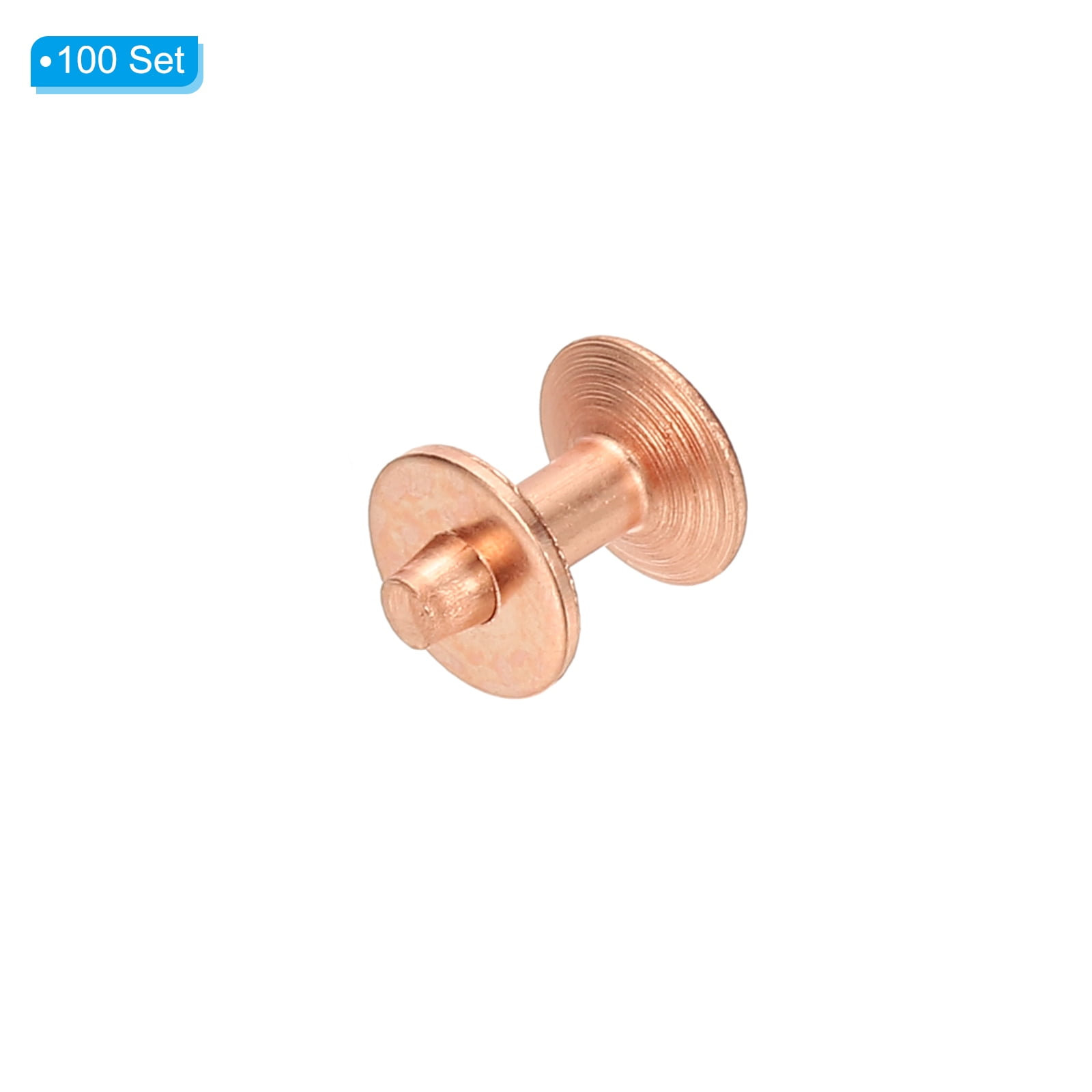 9x3.3x10mm Studs for Clothing, 100 Sets Spikes for Clothes Studs and Spikes Leather Rivets Burrs Copper Fastener Metal Screw Posts for Leather Jacket Crafting Crafts Fabric