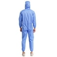 thumbnail image 3 of Mufeng Coveralls for Mens Jumpsuit Wear Resistant Food Factory Overalls with Hood and Front Zipper Blue XL, 3 of 6