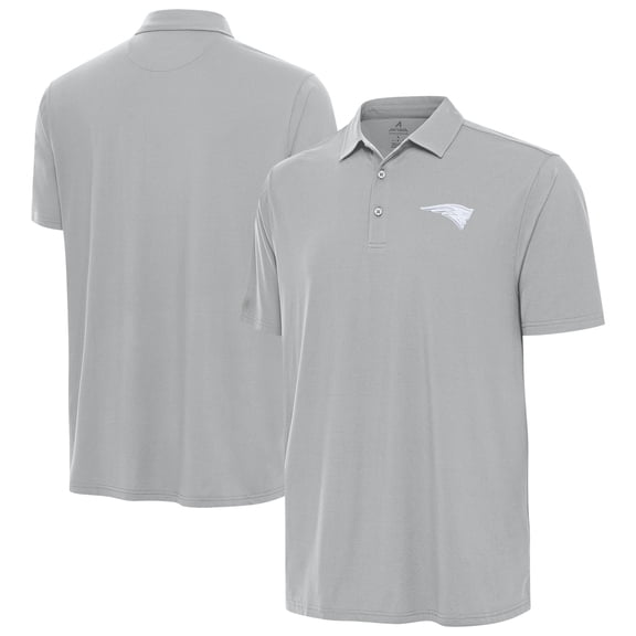 Men's Antigua Gray New England Patriots Era Polo