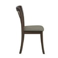 thumbnail image 5 of Hassch Set of 2 Wooden Dining Chairs, X-Back Side Chairs with Fabric Upholstered Seat, Rustic Kitchen or Dining Room Chairs (Dark Brown), 5 of 6