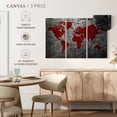 thumbnail image 4 of Elephant Stock Boulder World Map Wall Art - Horizontal Multi Panel Canvas - Living Room Wall Decor - Map Multi Panel - Black And Gray Decor - 57" x 36", 4 of 4