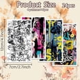 thumbnail image 2 of Graffiti Clay Transfer Paper 4 Design 24 Pcs Transfer Paper for Polymer Digital Letter Polymer Clay Transfer Sheets Painting Small Transfer Paper for Clay Earrings Jewelry Making 1set, 2 of 9