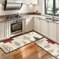 thumbnail image 3 of Kitchen Rugs Sets Of 2,Beige Christmas Tree Pattern Anti Fatigue Kitchen Mat Rugs Non Slip Washable,Decorative Kitchen Floor Mats for Kitchen,Sink,Laundry,17"x47"+17"x47", 3 of 5