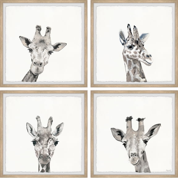 Marmont Hill Wacky Giraffe Quadriptych
