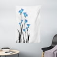 thumbnail image 1 of Floral Tapestry, Vector Flowers Turkish Ottoman Tulips in Ombre Watercolored Image, Wall Hanging for Bedroom Living Room Dorm Decor, 40W X 60L Inches, Sky Blue and Charcoal Grey, by Ambesonne, 1 of 2