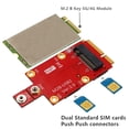 thumbnail image 3 of Tarjeta Vertical Convertidora M2 una Mini PCIE con Ranura para Tarjeta NANO SIM Dual Adaptador M.2 Key B una Mini PCI-E Compatible con 3G/4G/5G, 3 of 5