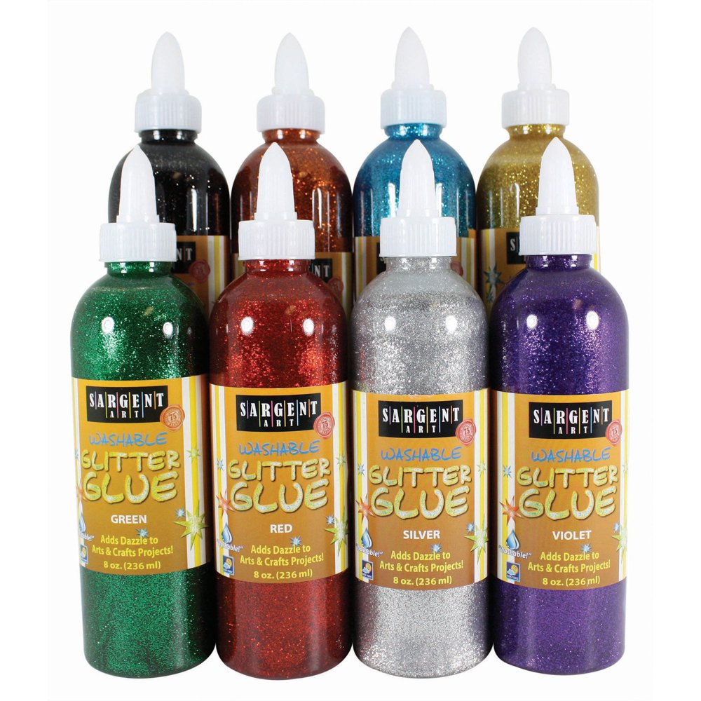 Sargent Art® 8 ct. 8 oz. Glitter Glue Assortment