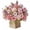 A003- c, variant on Artificial Flower Bouquet with 7 Stems and 10 Blooms, 13.4 Inches, Blush Pink, for Home and Wedding Table Centerpiece, Floral Decoration