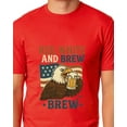thumbnail image 4 of Red White and Brew Men's Eagle Fourth of July America Short-Sleeve Novelty Funny T-Shirt, 4 of 5