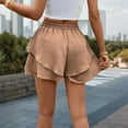 thumbnail image 4 of Weiqiqre Workout Shorts Women Casual Loose Summer Beach Shorts Comfy High Waist Loungwear Athletic Shorts with Pockets, 4 of 6