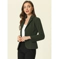 thumbnail image 3 of DARING DIVA Women's Office Work Lapel Collar Stretch Blazer XL Army Green, 3 of 6