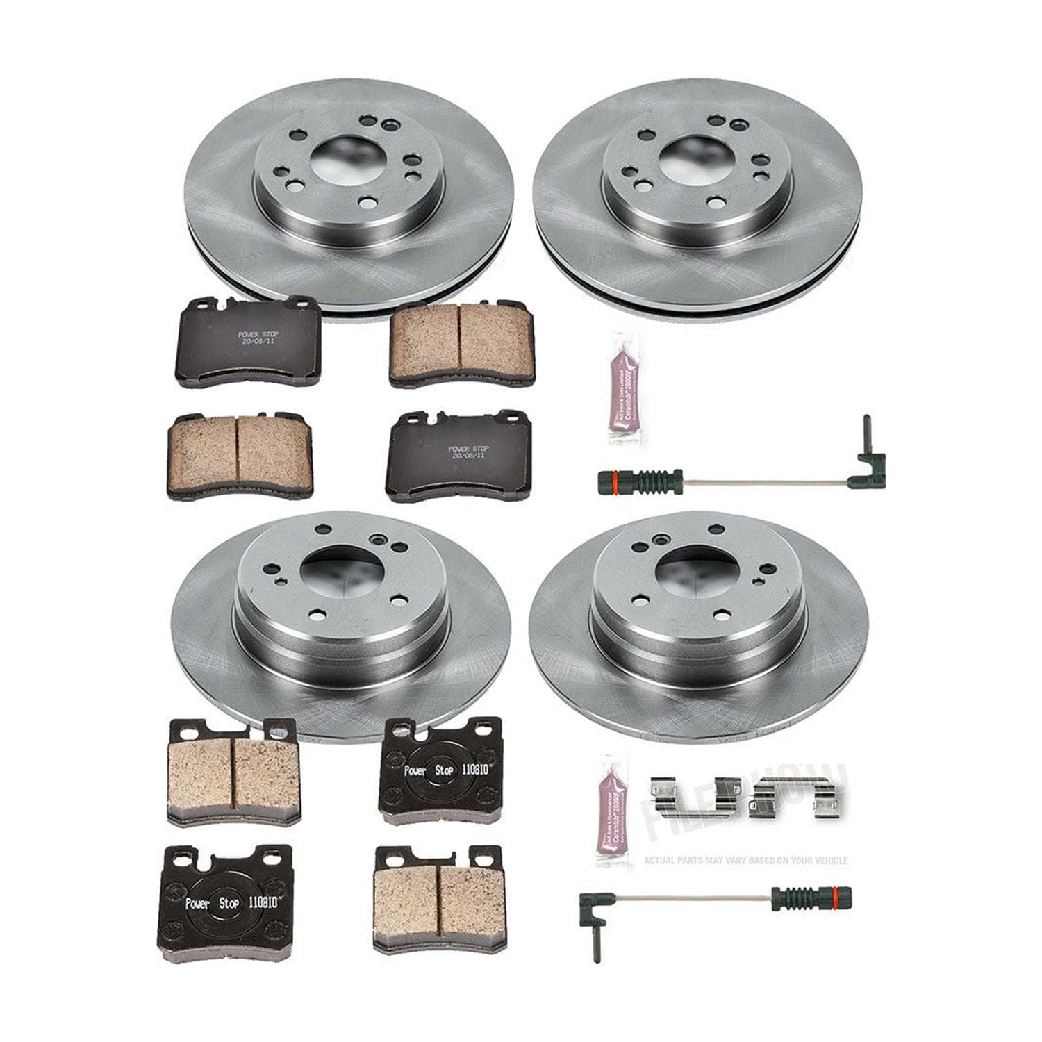 Power Stop Front and Rear Stock Replacement Brake Pad and Rotor Kit KOE4246