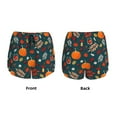 thumbnail image 6 of Uemuo Autumn with Pumpkins Pattern Women's Athletic Shorts High Waisted Running Shorts with Liner Pockets Gym Elastic Workout Shorts-X-Large, 6 of 9