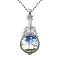 thumbnail image 1 of Pendentif Nature Forestière Cascade Science Bijoux Musique Guitare Couple Étiquette, 1 of 3