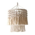 thumbnail image 3 of deevoka Bohemian Macrame Lamp Shade Hanging Ornaments Handmade Woven Pendant Light Cover 20x35cm Metal Frame, 3 of 9