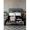 thumbnail image 2 of Just A Girl Who Loves Cats Blanket,Flannel Throw Blanket Ultra Soft Micro Lightweight Flannel Blanket Bed Couch Living Room All-Season 80"x60", 2 of 6