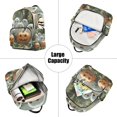 thumbnail image 5 of JIALIOU Mini Backpack Purse for Women Quilted Casual Daypack Small Travel Shoulder Bag, Cute Ghosts Pumpkins in Forest, 5 of 7