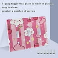 3 Gang Light Switch Cover Plate Clouds Cherries Star Wall Plate