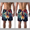thumbnail image 3 of luoweisi Men's Beach Shorts Quick Dry Swim Trunks with Mesh Lining Wolf L, 3 of 5