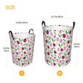 thumbnail image 3 of Sikiie Tulips Flowers Print Round Dirty Clothes Basket, Waterproof Standing Foldable Storage Basket, for Laundry Room, Bedroom, Bathroom Storage-Small, 3 of 6