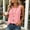 Pink, variant on FDGIU Women's Round Neck Sleeveless Tank Top, Solid Cotton Linen Woven Loose Curved Hem Casual Camisole Blouse